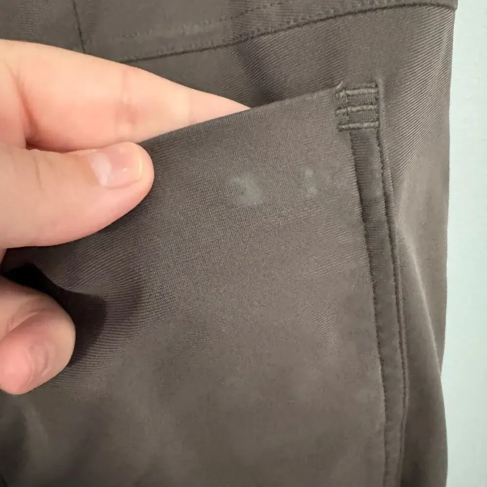 Lululemon Men's Dark Taupe Gray Brown 5 Pocket Pants Size 36 Button Fly Ripstop - Picture 6 of 7